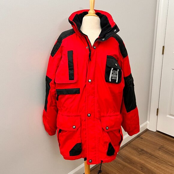 CB Sports Vintage Red Ski Jacket Jacket Coat Assault Celtech Sz L - Picture 1 of 14